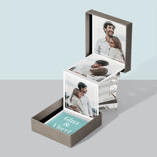 Colaj De Fotografii: Cuplu Nume - Set De Fotografii Pliante