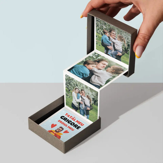 Colaj De Fotografii: Tată Eroul Meu - Set De Fotografii Pliante