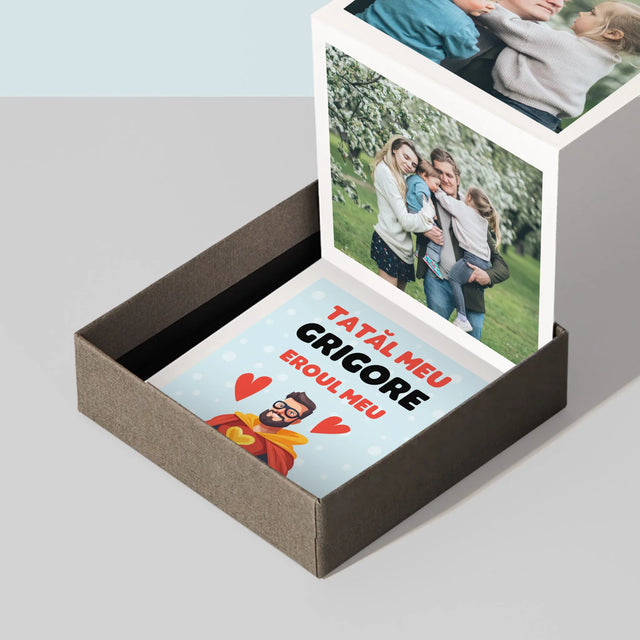 Colaj De Fotografii: Tată Eroul Meu - Set De Fotografii Pliante