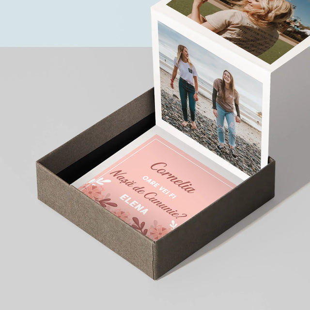 Colaj De Fotografii: Cerere La Nașă De Cununie - Set De Fotografii Pliante