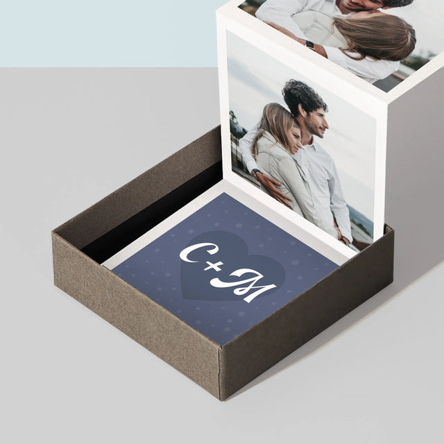 Colaj De Fotografii: Inițiale Inimă - Set De Fotografii Pliante