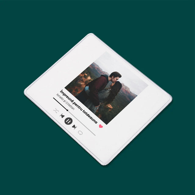 Fotografie și semnătură: Spotify cu fotografia ta - Mouse Pad | RO