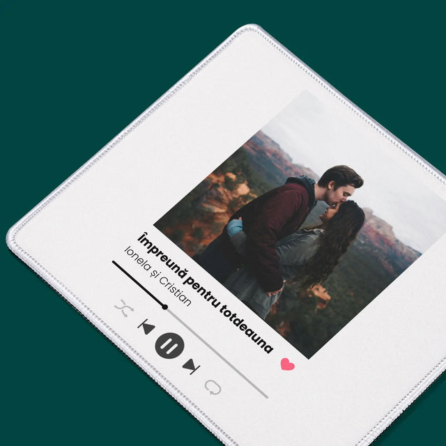 Fotografie și semnătură: Spotify cu fotografia ta - Mouse Pad | RO