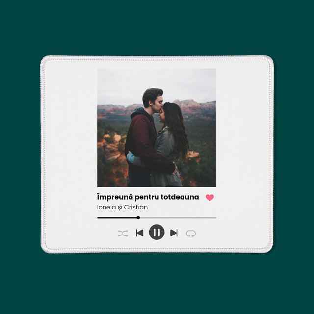 Fotografie și semnătură: Spotify cu fotografia ta - Mouse Pad | RO