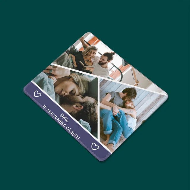 Colaj foto: Vă mulțumim că sunteți aici - Mouse Pad | RO