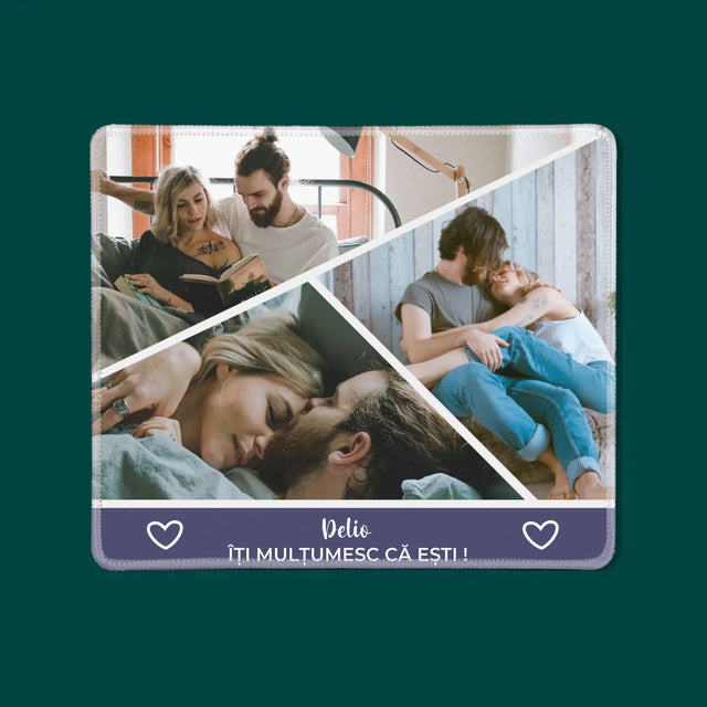 Colaj foto: Vă mulțumim că sunteți aici - Mouse Pad | RO