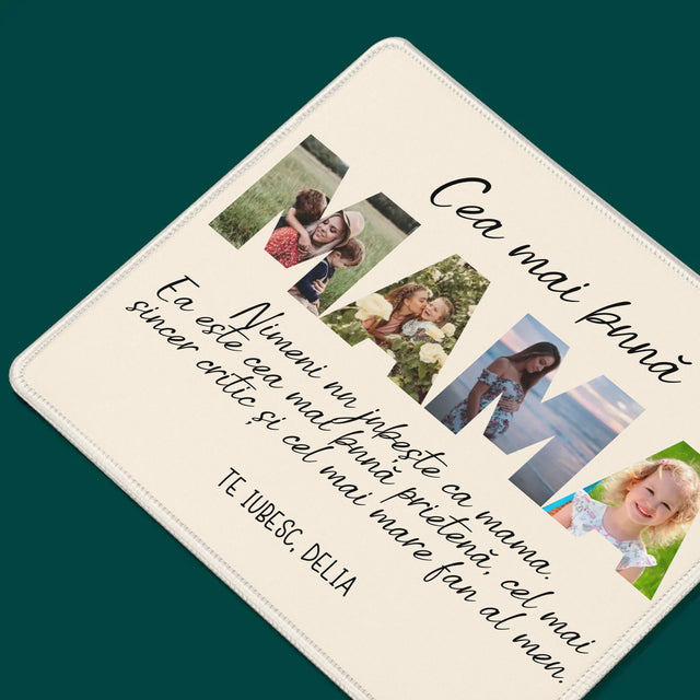 Fotografie Si Semnătură: Te Iubim Mamo - Mouse Pad