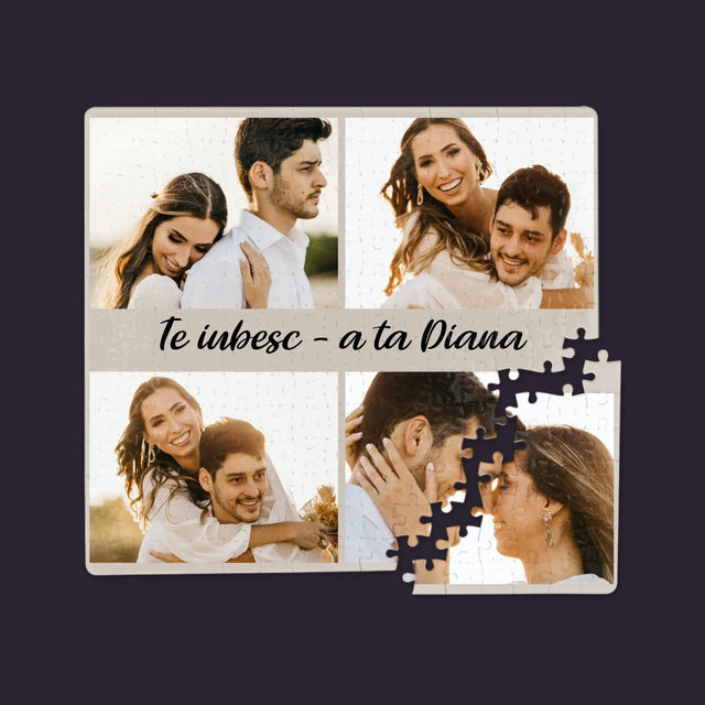Colaj De Fotografii: 4 Fotografii Cu Inscripție - Puzzle