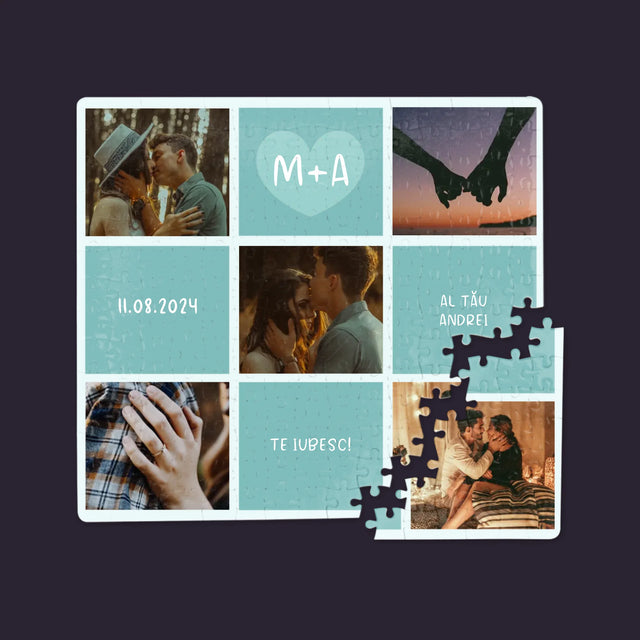 Colaj De Fotografii: Te Iubesc Inițiale - Puzzle