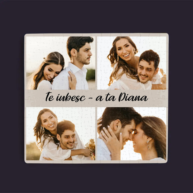 Colaj De Fotografii: 4 Fotografii Cu Inscripție - Puzzle