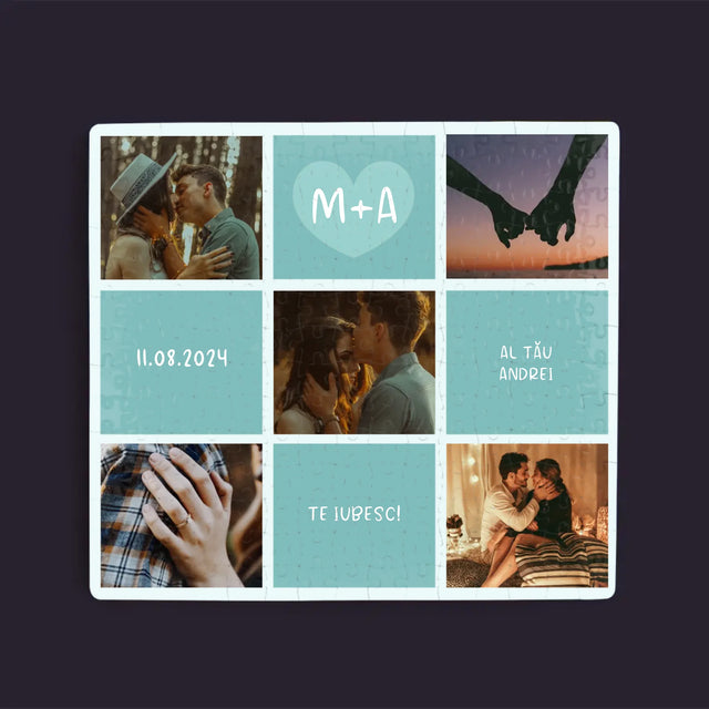 Colaj De Fotografii: Te Iubesc Inițiale - Puzzle