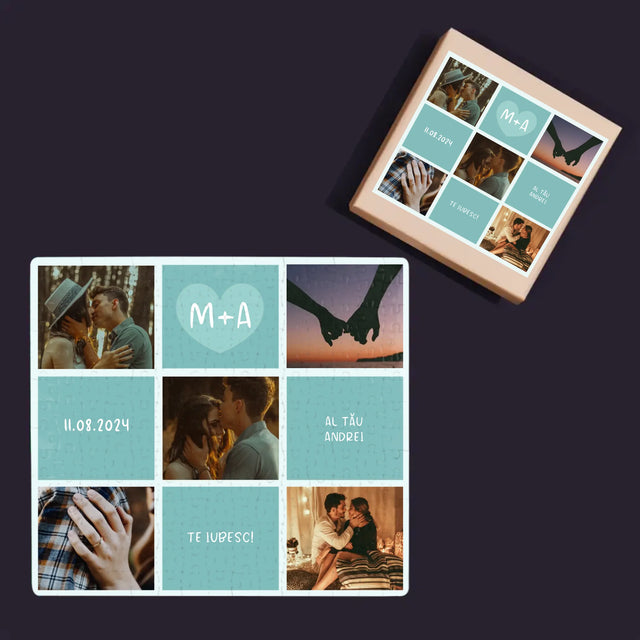 Colaj De Fotografii: Te Iubesc Inițiale - Puzzle