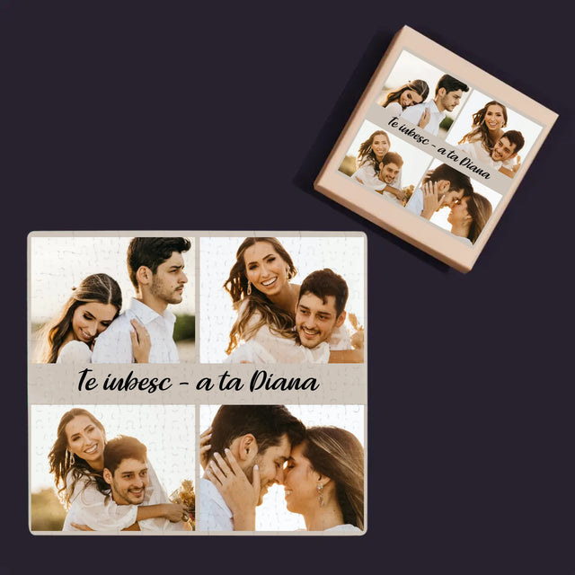 Colaj De Fotografii: 4 Fotografii Cu Inscripție - Puzzle