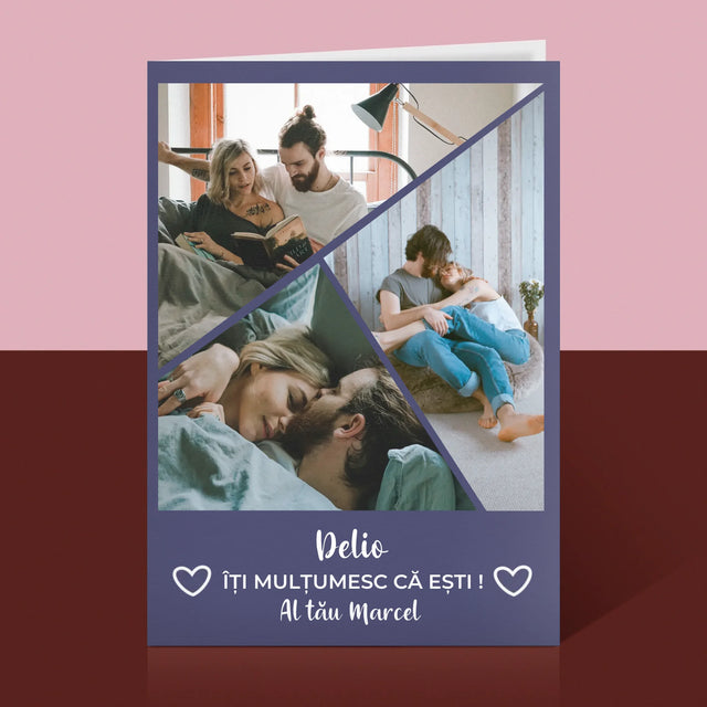 Colaj De Fotografii: Mulțumesc Că Ești - Card Cu Felicitări