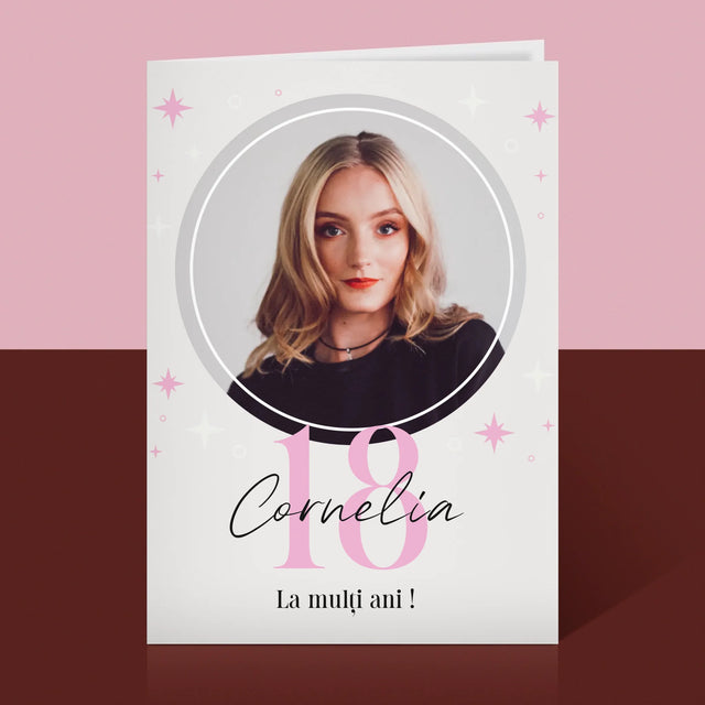Fotografie Si Semnătură: 18 Stele - Card Cu Felicitări
