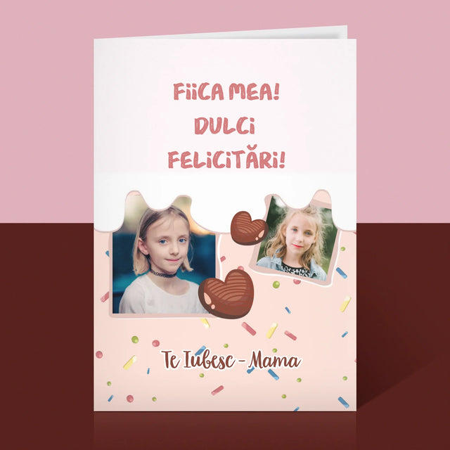Colaj De Fotografii: Dulci Felicitări - Card Cu Felicitări
