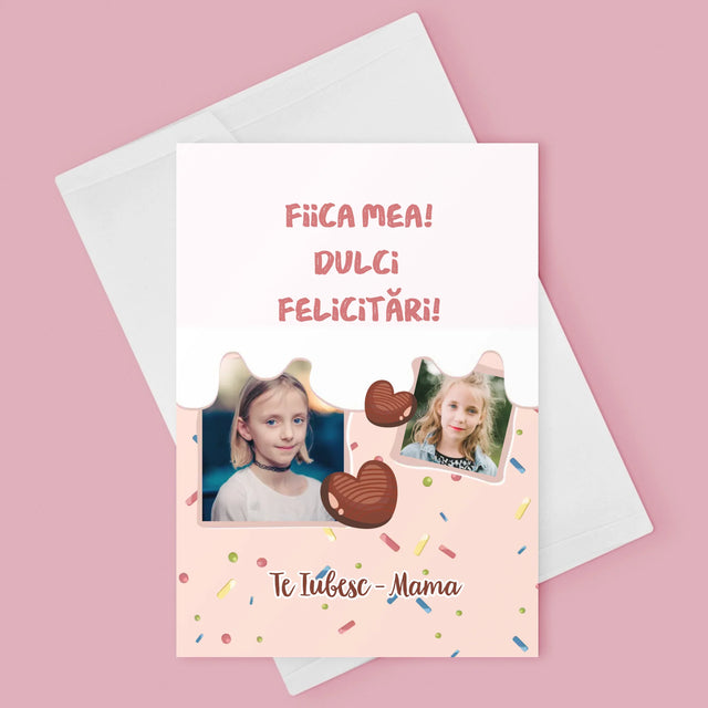 Colaj De Fotografii: Dulci Felicitări - Card Cu Felicitări