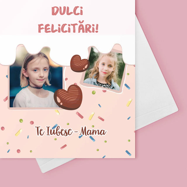 Colaj De Fotografii: Dulci Felicitări - Card Cu Felicitări