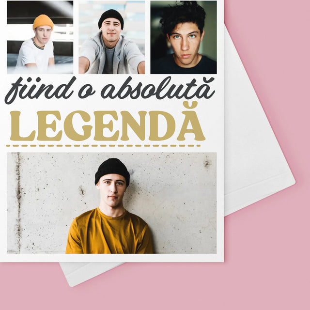Colaj De Fotografii: 18 Ani Fiind O Legendă - Card Cu Felicitări