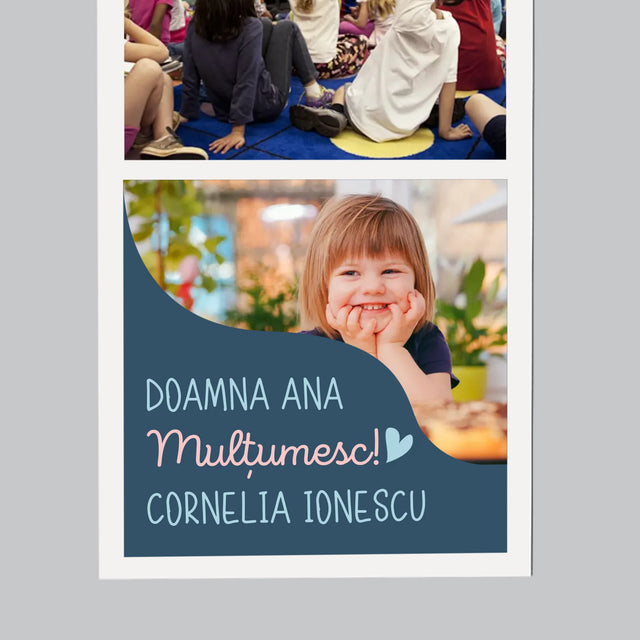 Fotografie Si Semnătură: Amintiri De La Prescolar - Magnet Pe Fregider