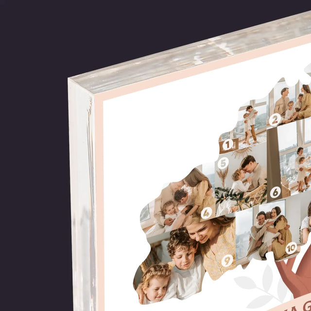Formă Din Fotografii: Copac Familial Din Fotografii - Bloc Acrilic