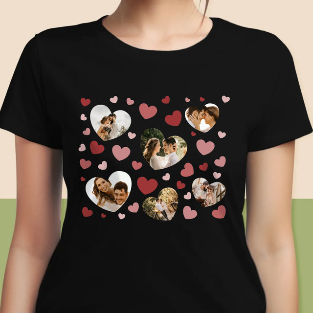 Colaj De Fotografii: Inime Fotofrafii - Tricou Pentru Femei