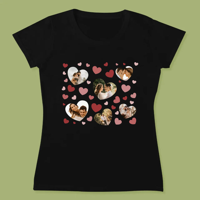 Colaj De Fotografii: Inime Fotofrafii - Tricou Pentru Femei