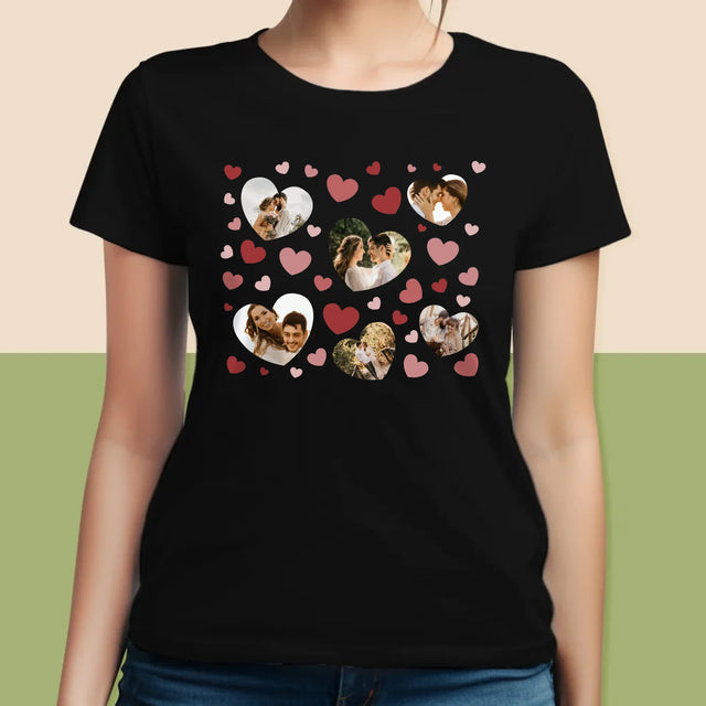 Colaj De Fotografii: Inime Fotofrafii - Tricou Pentru Femei
