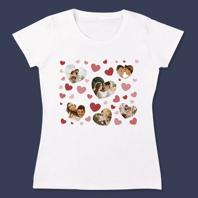 Colaj De Fotografii: Inime Fotofrafii - Tricou Pentru Femei