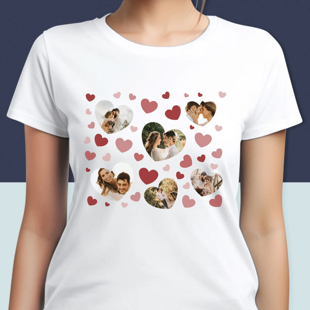 Colaj De Fotografii: Inime Fotofrafii - Tricou Pentru Femei