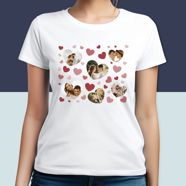 Colaj De Fotografii: Inime Fotofrafii - Tricou Pentru Femei