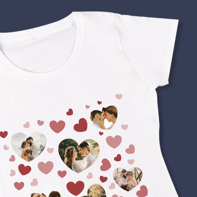 Colaj De Fotografii: Inime Fotofrafii - Tricou Pentru Femei