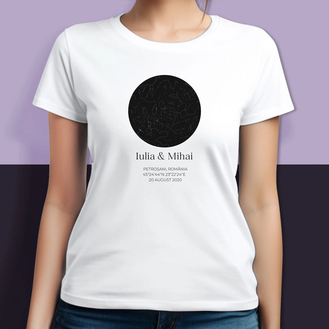 Harta Stelelor: Harta Stelelor: Pentru Îndrăgostiți - Tricouri Cuplu