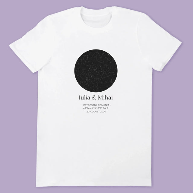Harta Stelelor: Harta Stelelor: Pentru Îndrăgostiți - Tricouri Cuplu