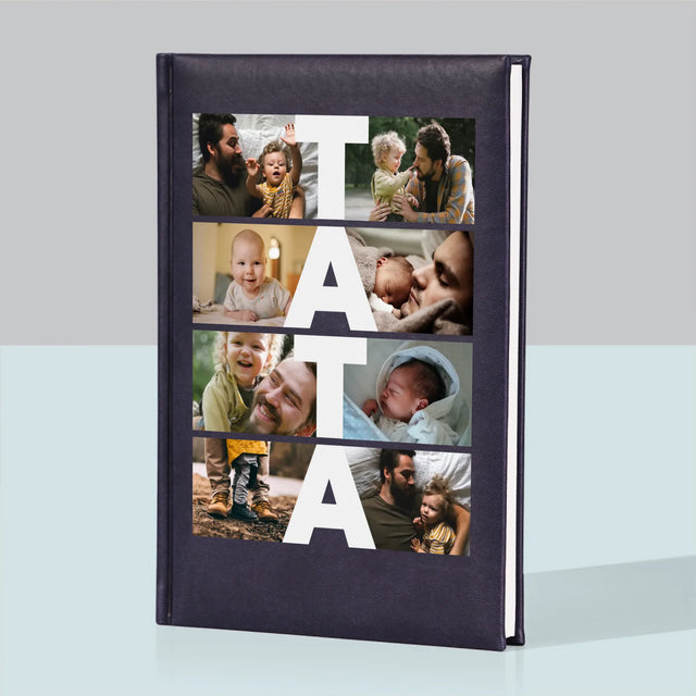 Colaj De Fotografii: Inscripție Tata - Carte Pentru Notițe Cu Fotografie