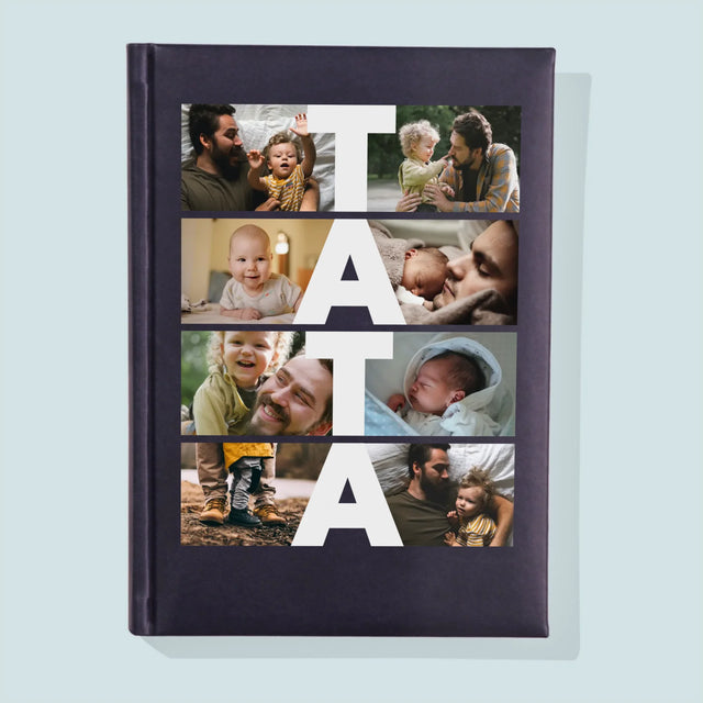 Colaj De Fotografii: Inscripție Tata - Carte Pentru Notițe Cu Fotografie