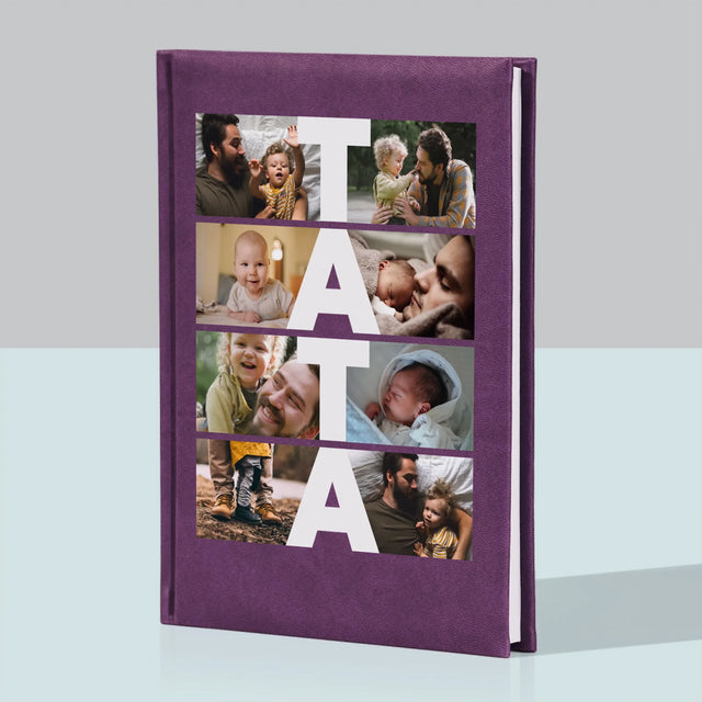 Colaj De Fotografii: Inscripție Tata - Carte Pentru Notițe Cu Fotografie