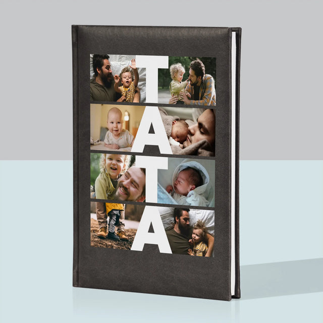 Colaj De Fotografii: Inscripție Tata - Carte Pentru Notițe Cu Fotografie