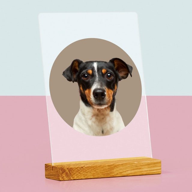 Fotografie Si Semnătură: Câinele Tău - Imprimare Pe Sticlă Acrilică (Verticală)