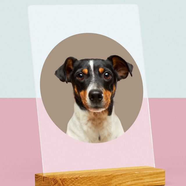 Fotografie Si Semnătură: Câinele Tău - Imprimare Pe Sticlă Acrilică (Verticală)