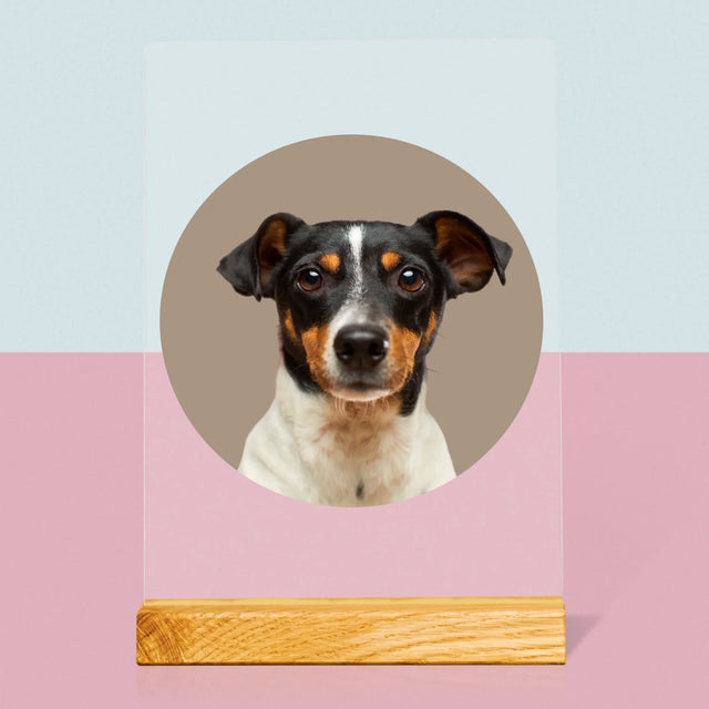 Fotografie Si Semnătură: Câinele Tău - Imprimare Pe Sticlă Acrilică (Verticală)