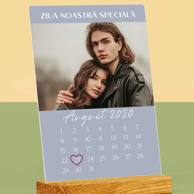 Fotografie Si Semnătură: Ziua Noastră Specială - Imprimare Pe Sticlă Acrilică (Verticală)