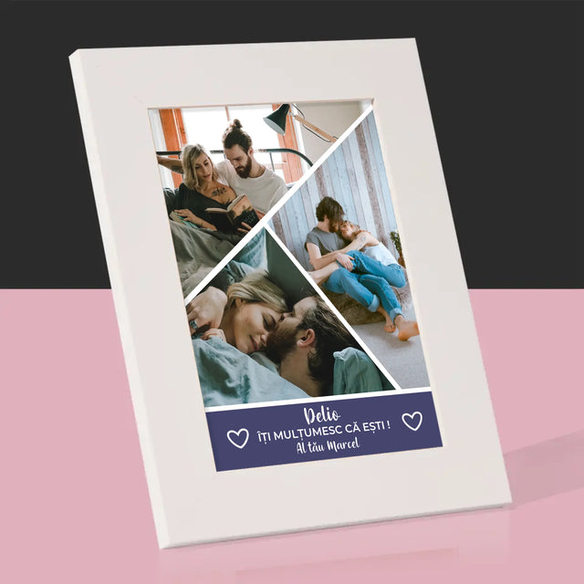 Colaj De Fotografii: Mulțumesc Că Ești - Ramă Pentru Fotografii (Horizontală)