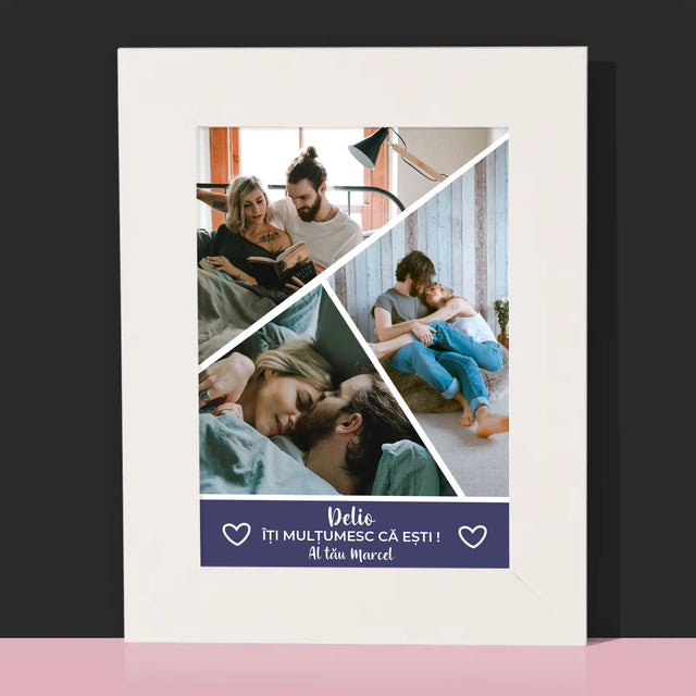Colaj De Fotografii: Mulțumesc Că Ești - Ramă Pentru Fotografii (Horizontală)