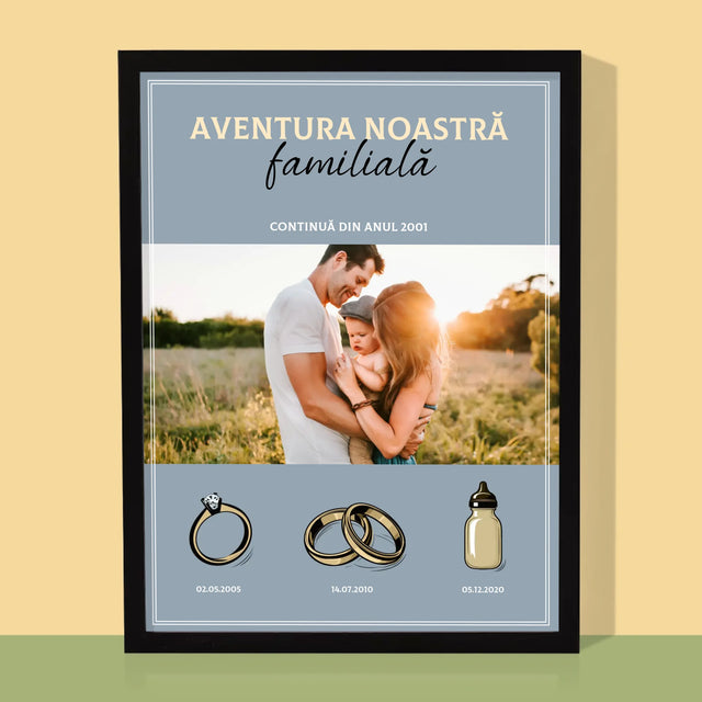 Istoria Noastră: Aventură Familială - Imprimare Cu Ramă 30X40 (Verticală)