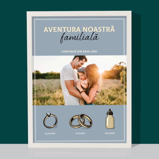 Istoria Noastră: Aventură Familială - Imprimare Cu Ramă 30X40 (Verticală)