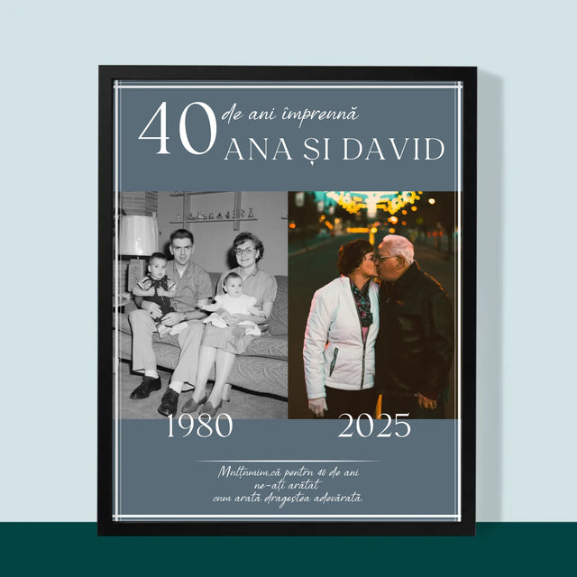 Istoria Noastră: Ani Împreună - Imprimare Cu Ramă 30X40 (Verticală)