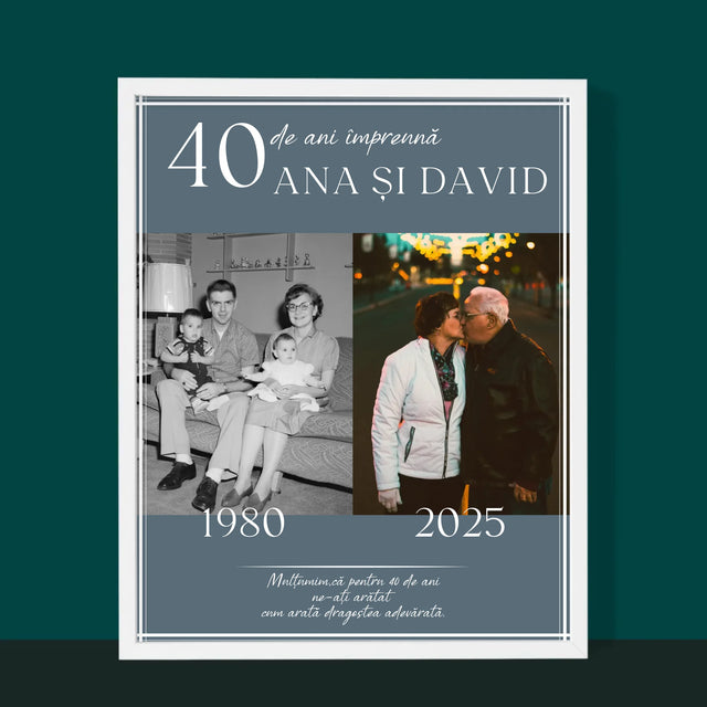 Istoria Noastră: Ani Împreună - Imprimare Cu Ramă 30X40 (Verticală)