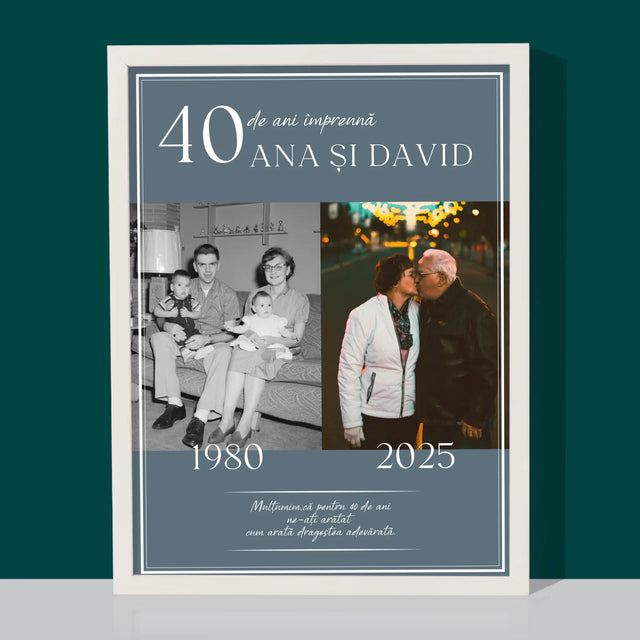 Istoria Noastră: Ani Împreună - Imprimare Cu Ramă 30X40 (Verticală)