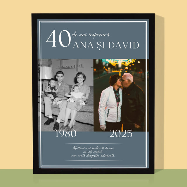 Istoria Noastră: Ani Împreună - Imprimare Cu Ramă 30X40 (Verticală)